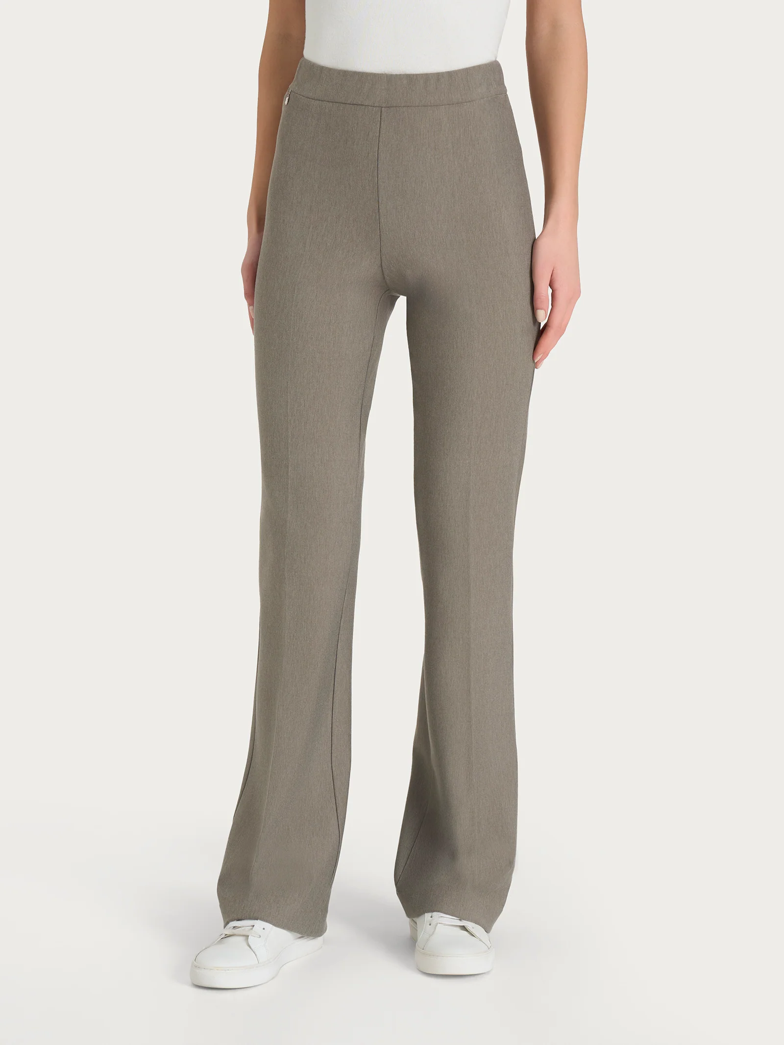 Pantalone flare in tessuto Compact - Glace' Mel.