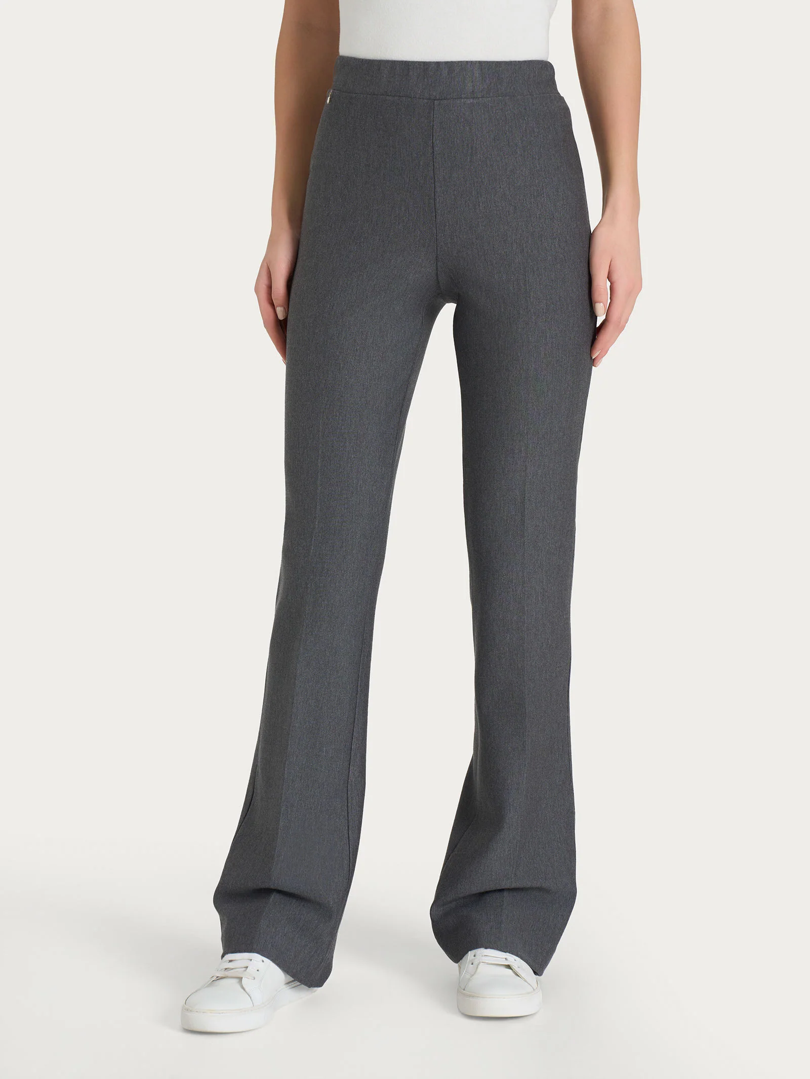 Pantalone flare in tessuto Compact - Ardesia Mel.