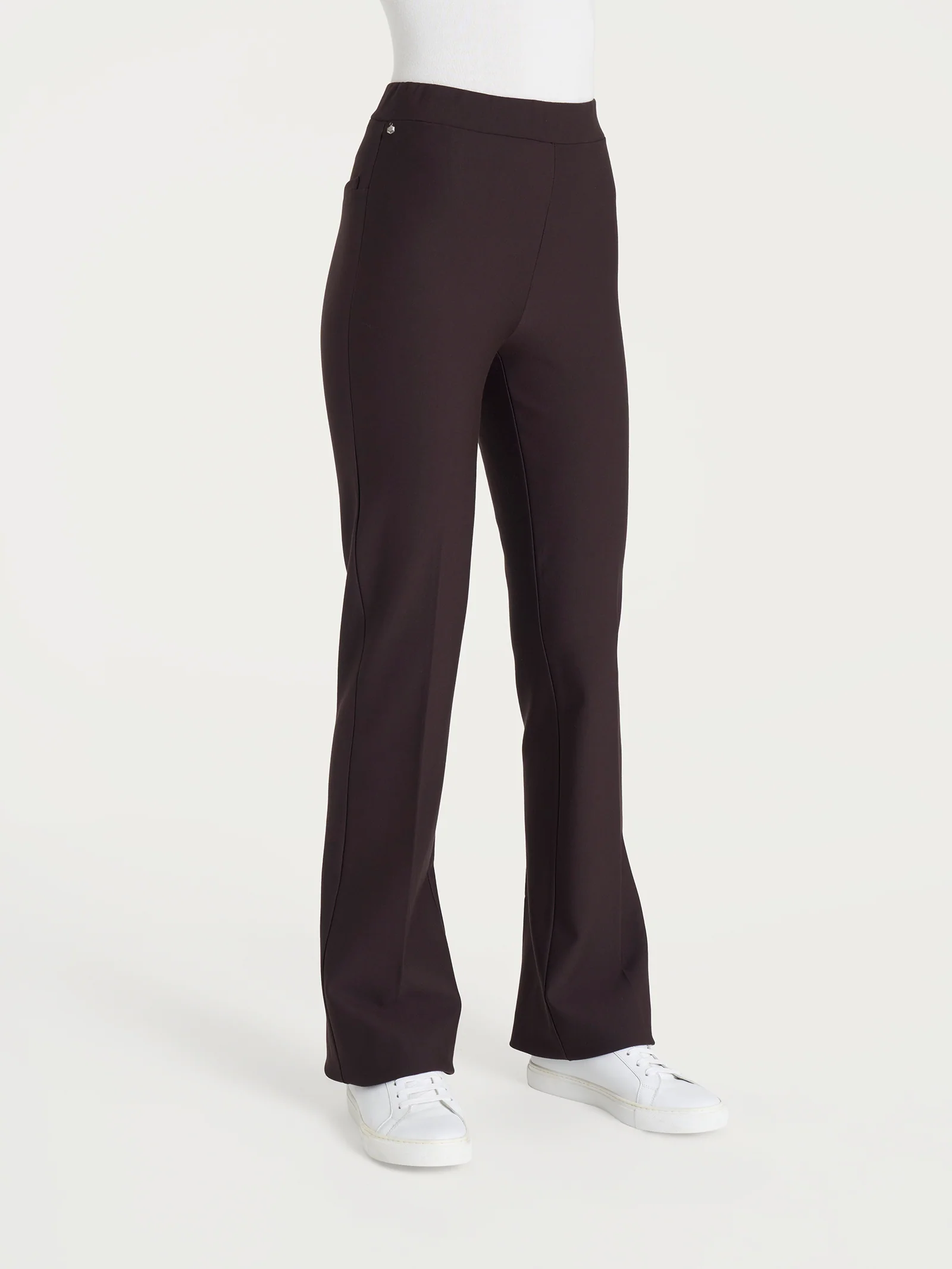 Pantalone flare in tessuto Compact - Chocolate Torte