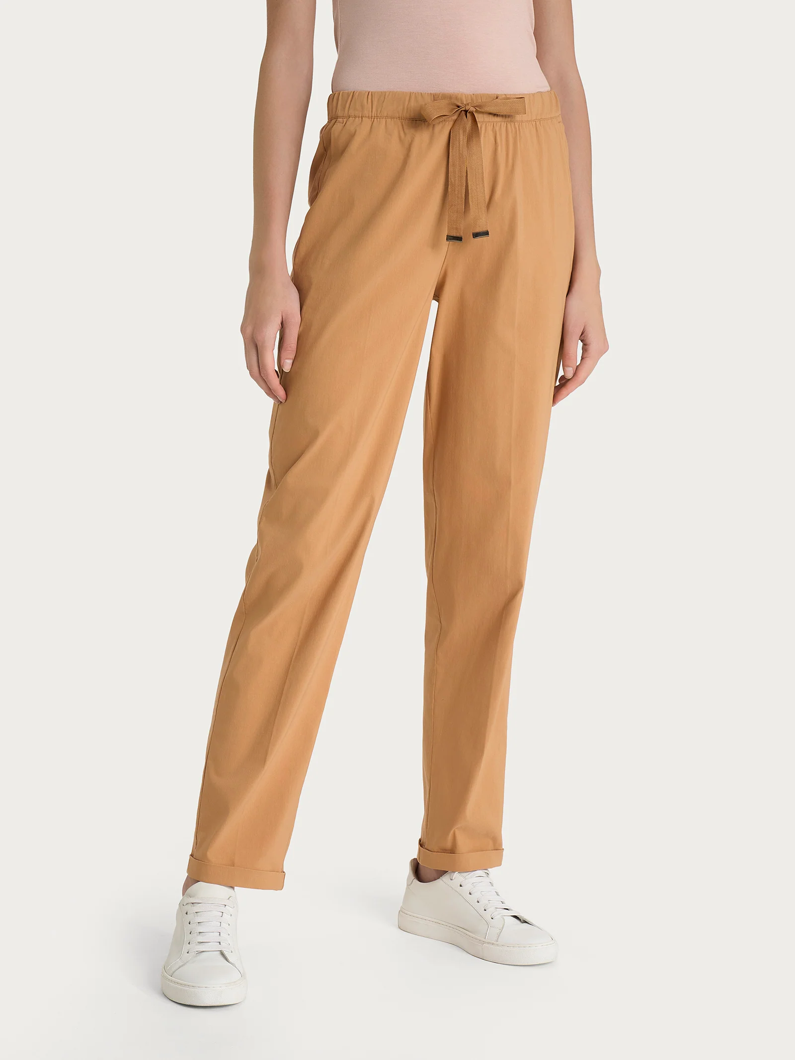 Pantalone jogger con tasche in Super Fresh - Biscuit