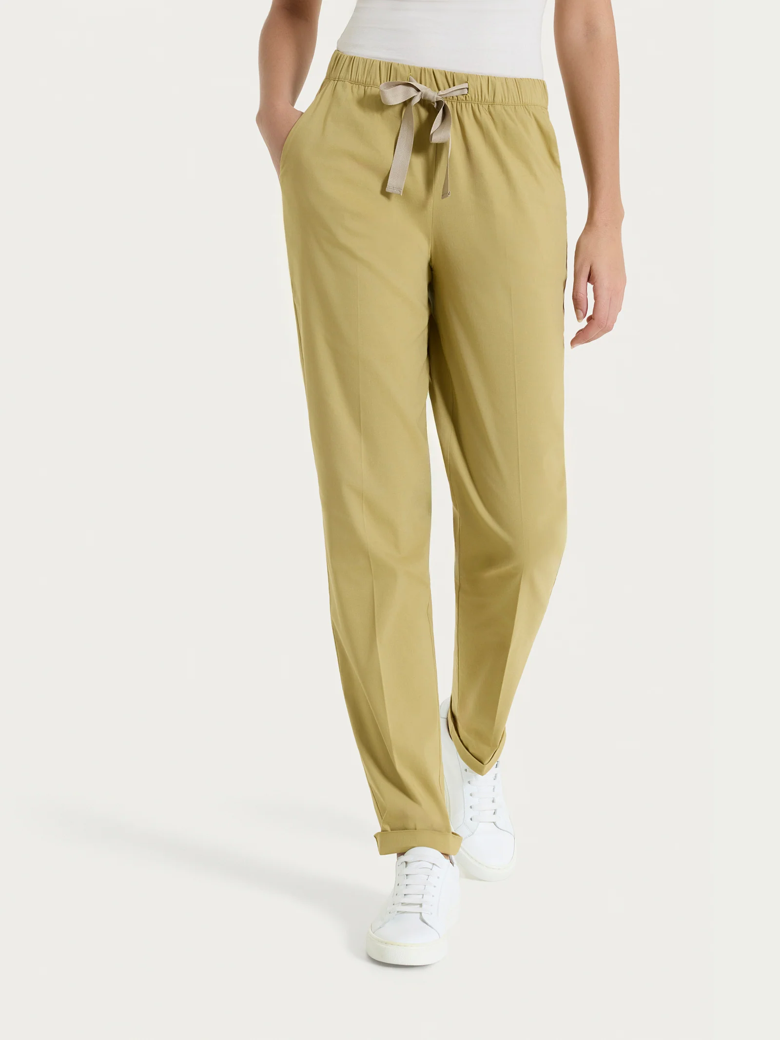 Pantalone jogger con tasche in Super Fresh - Khaki - Image 2
