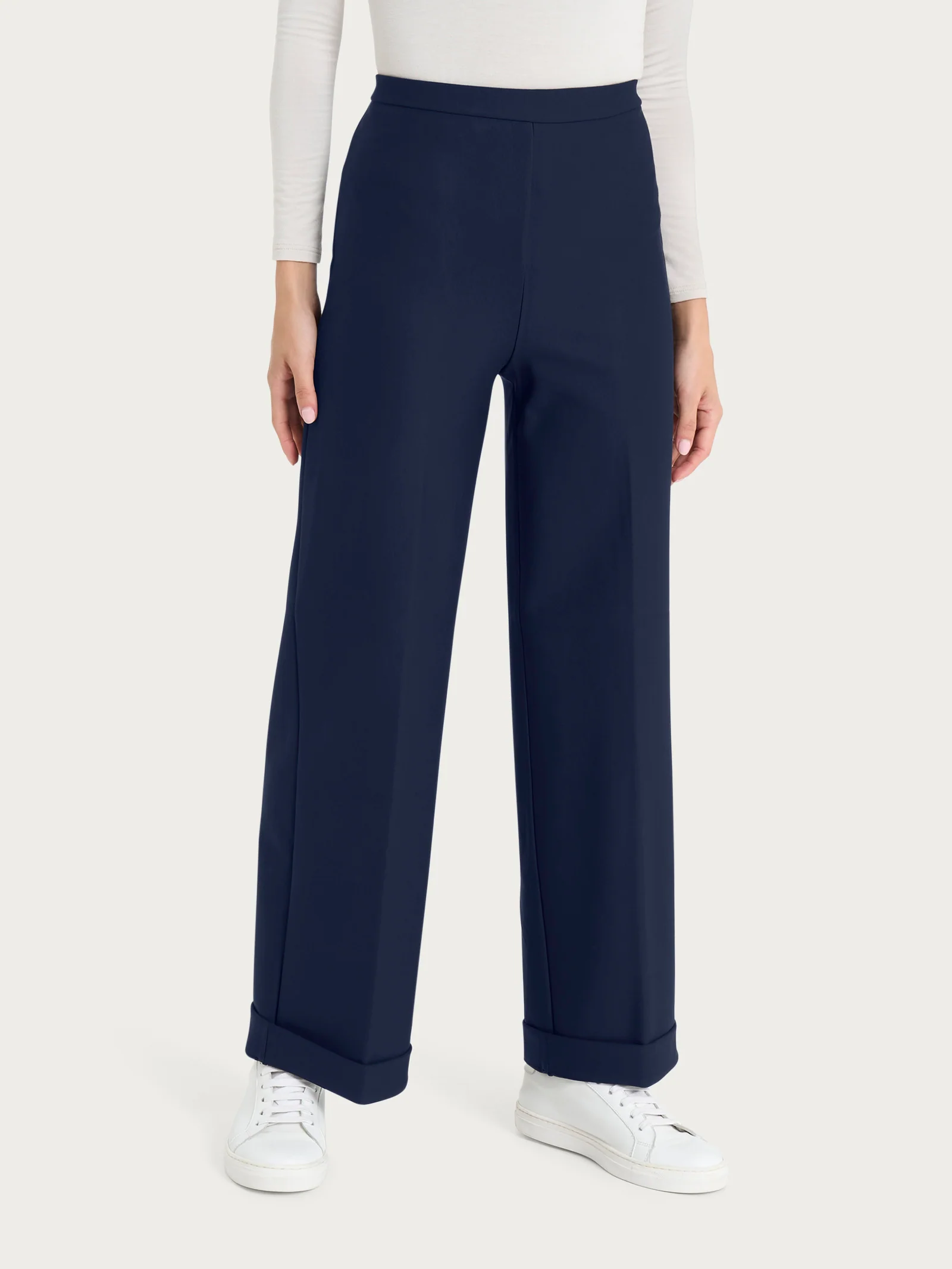 Pantalone modellante alla caviglia in tessuto compact - Persia