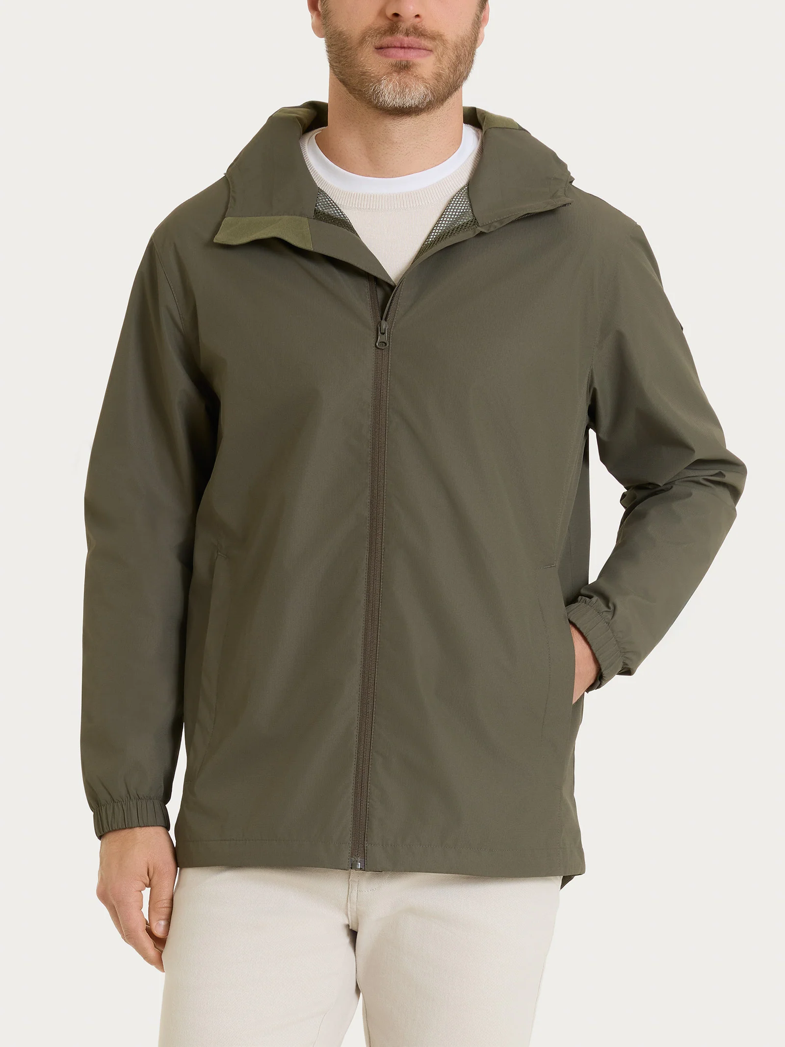 Parka con cappuccio in Shelter Outer - Seagrass