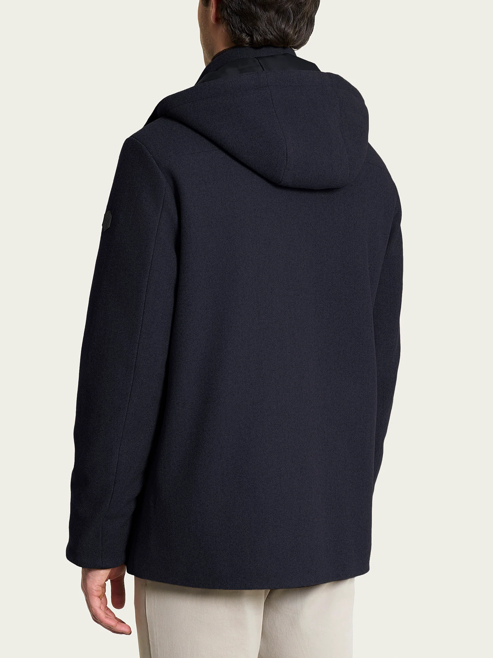 Parka in Vegan Wool - Bleu Mel. - Image 2