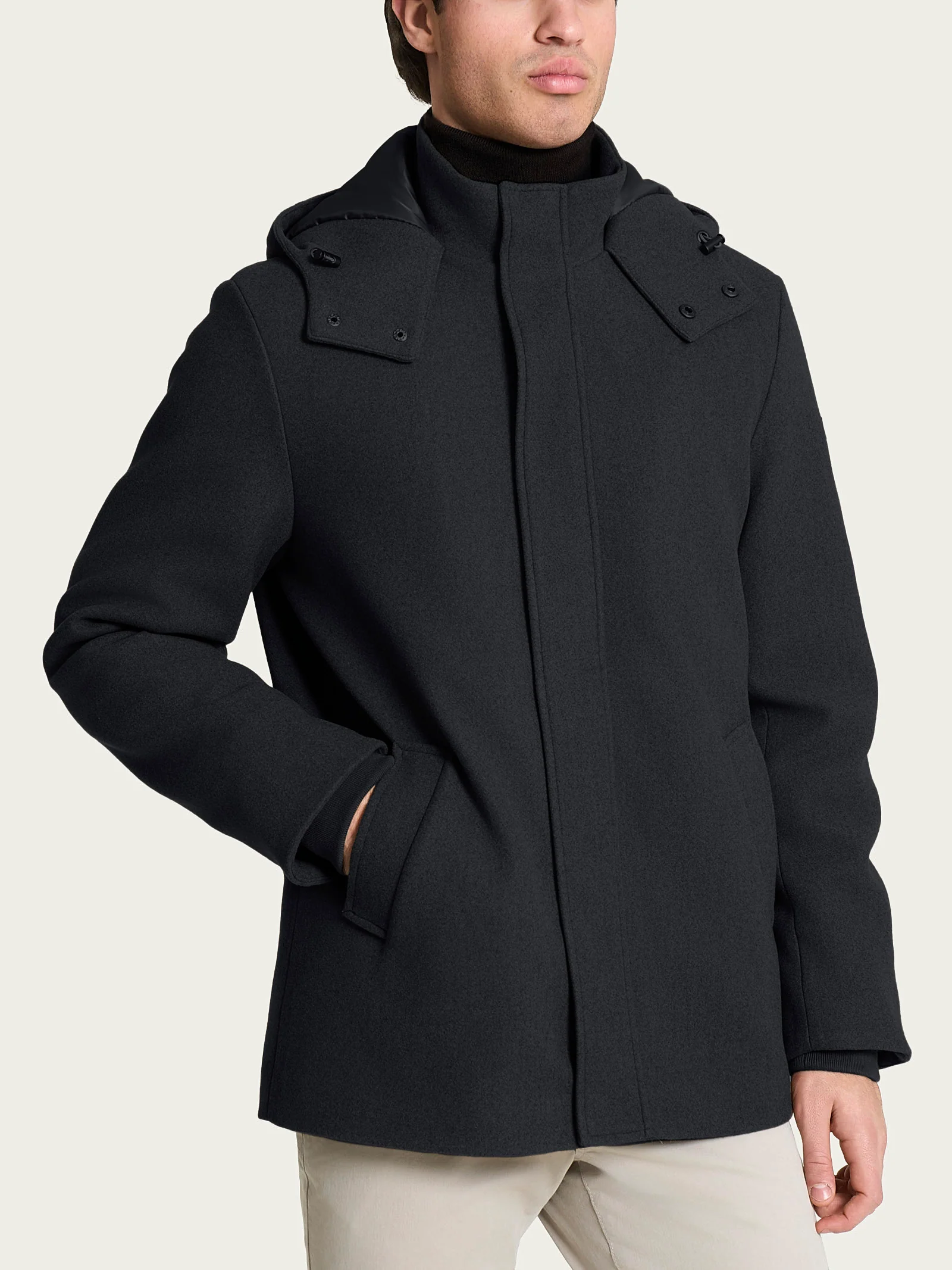 Parka in Vegan Wool - Oscuro Mel.