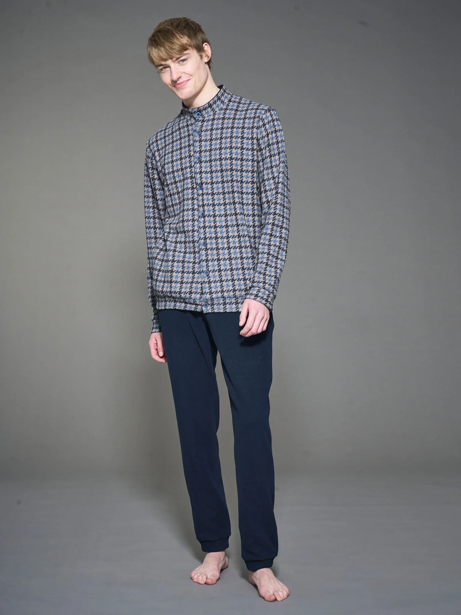 Pigiama aperto in Cotton Eco Pile - Fant. Terra
