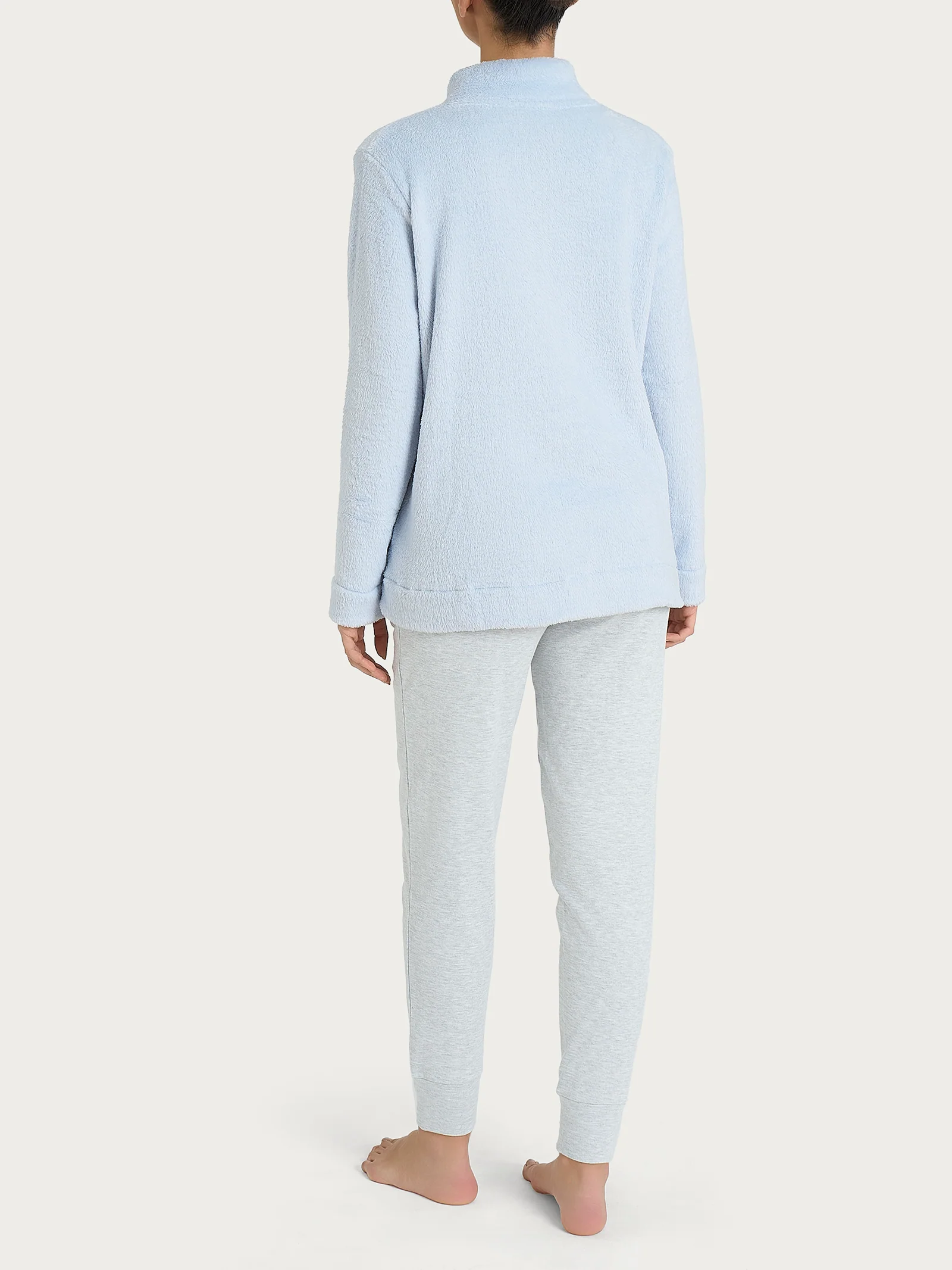 Pigiama aperto in Polar Fleece - Xenon Blue - Image 2