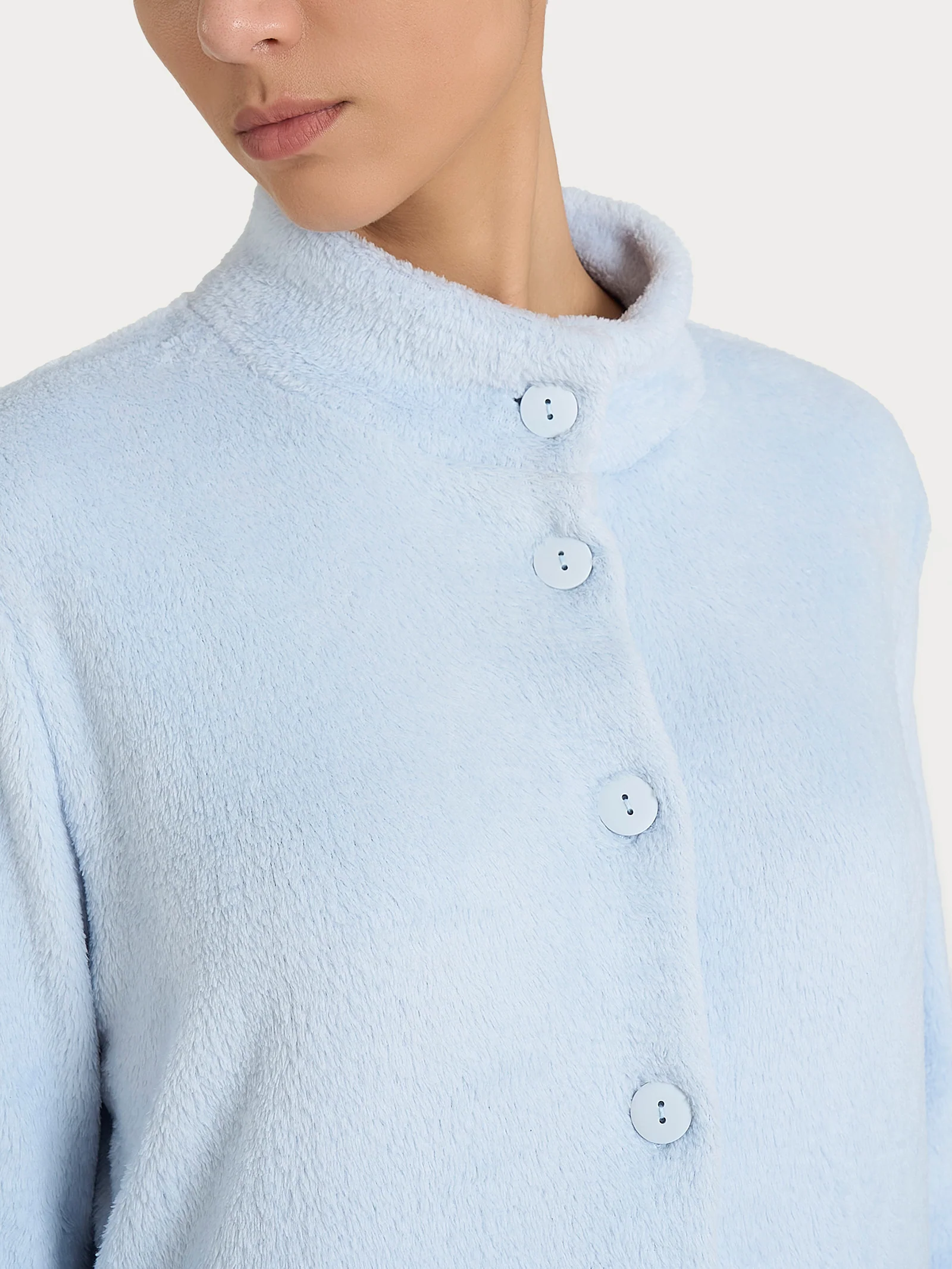 Pigiama aperto in Polar Fleece - Xenon Blue - Image 3