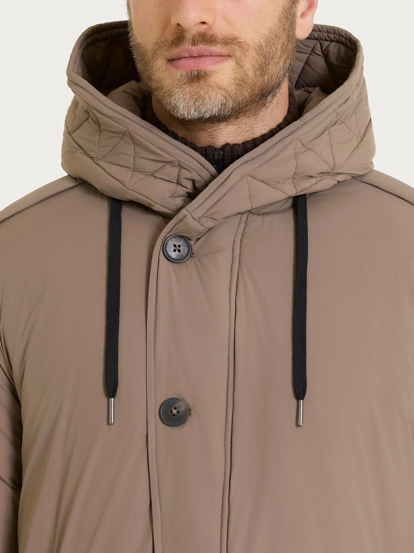 Piumerino Anorak imbottito in lana - Fango - Image 3