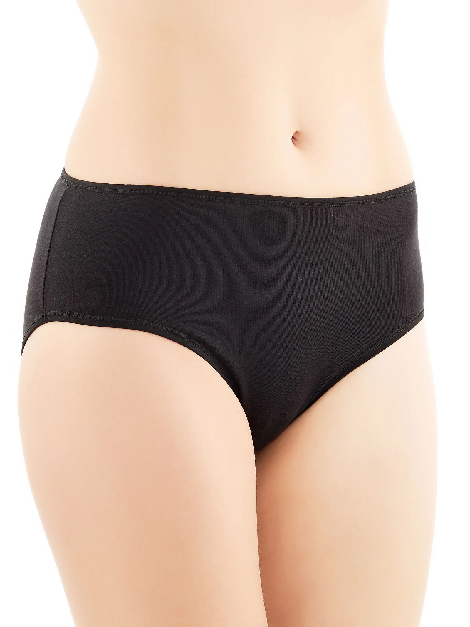 Pocket - Slip alto in cotone elasticizzato - Nero Bipack - Image 4