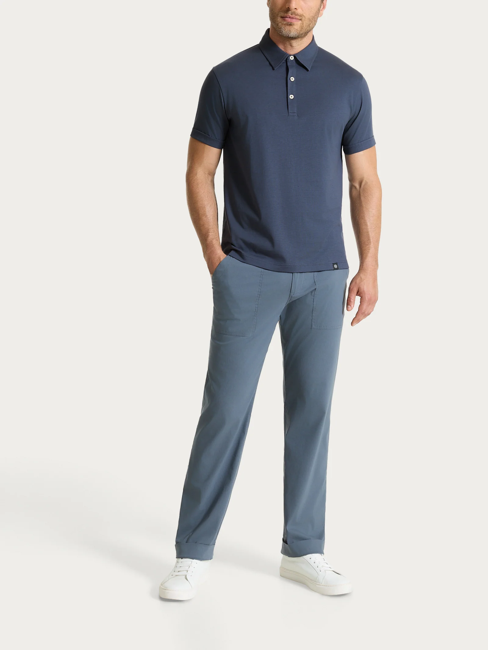 Polo a manica corta in Jersey Double Mercerized - Turbulence - Image 5
