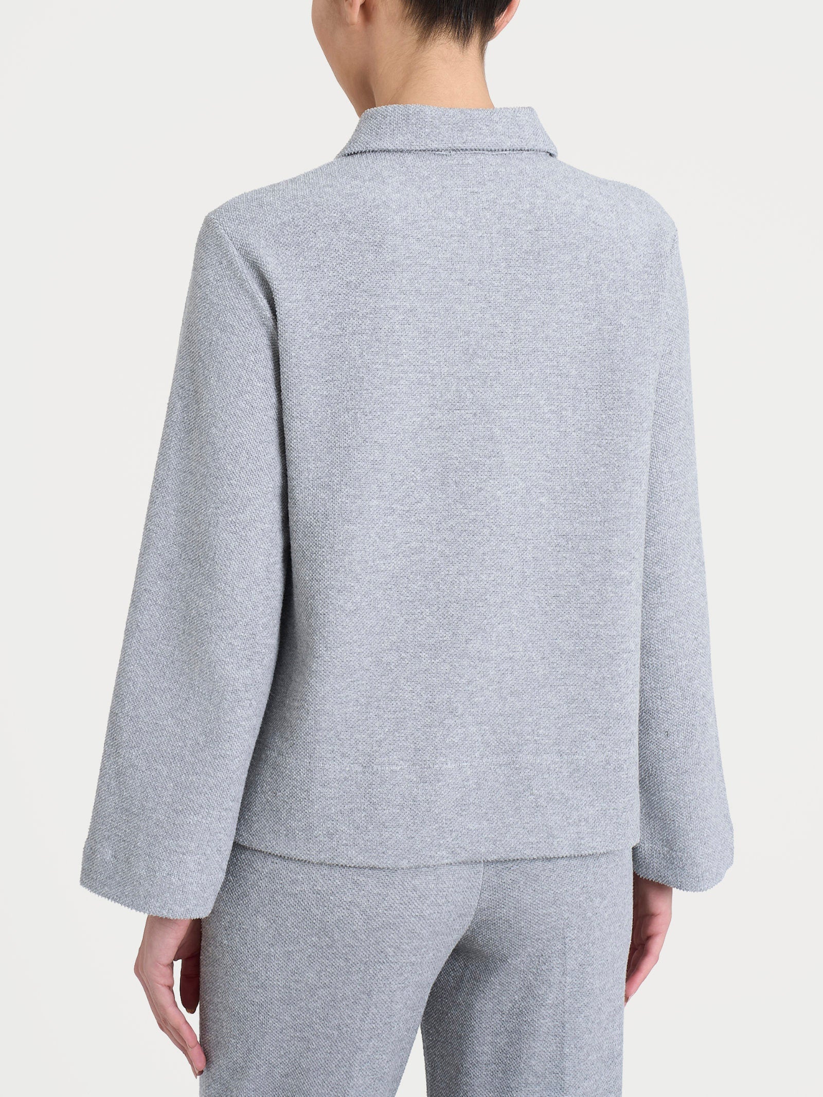 Polo in Japanese Fleece - Grigio Mel. - Image 2