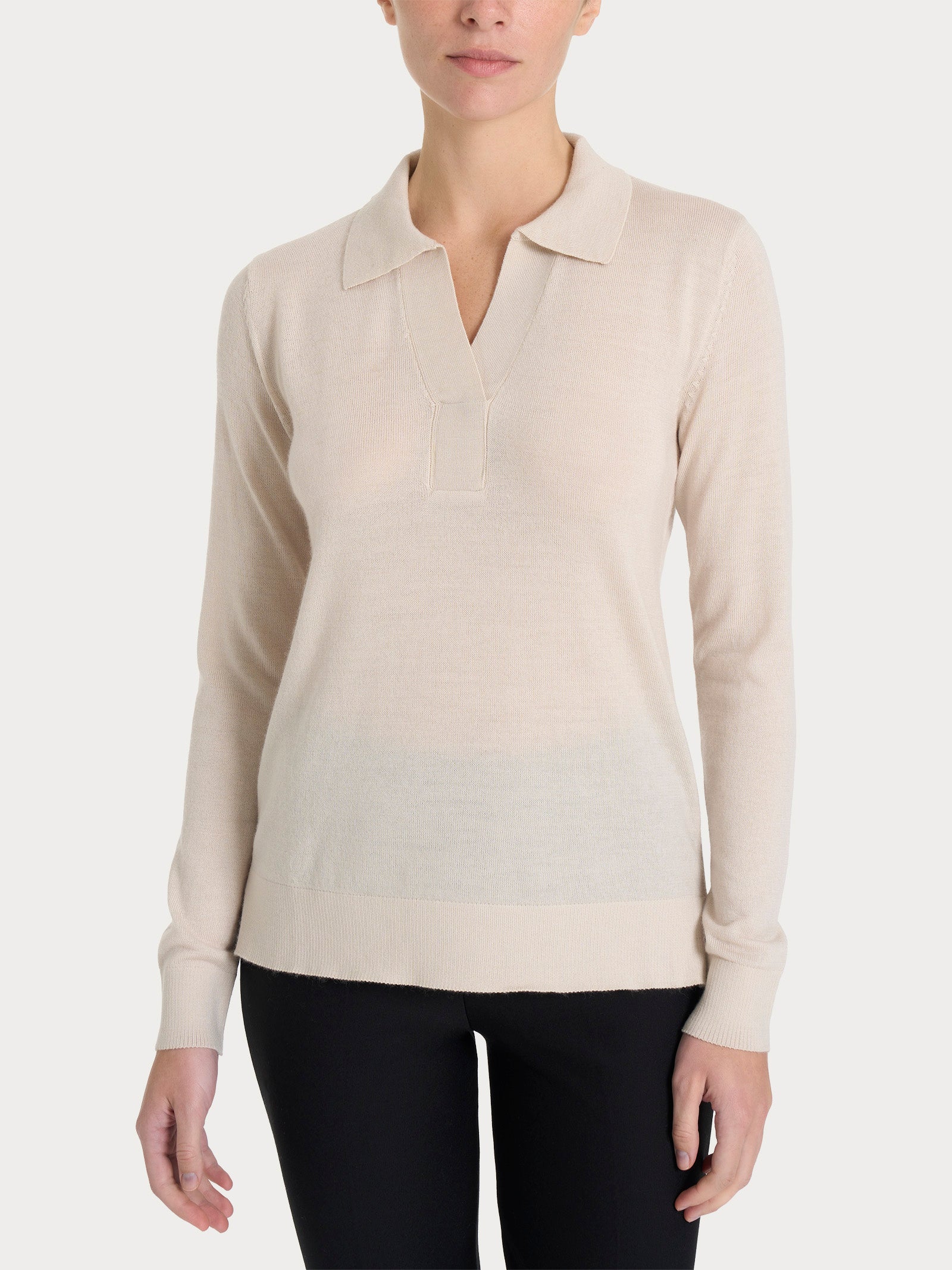 Polo in Merino Soft - Champignon