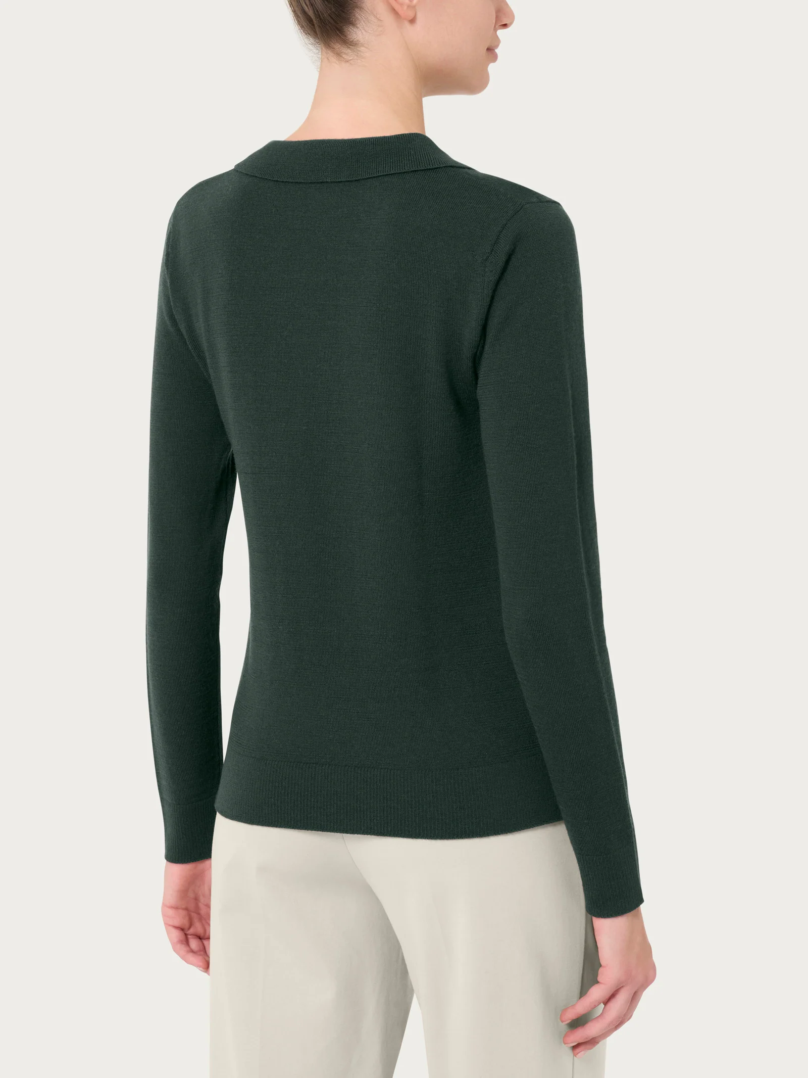 Polo in Merino Soft - Kombu Green - Image 2