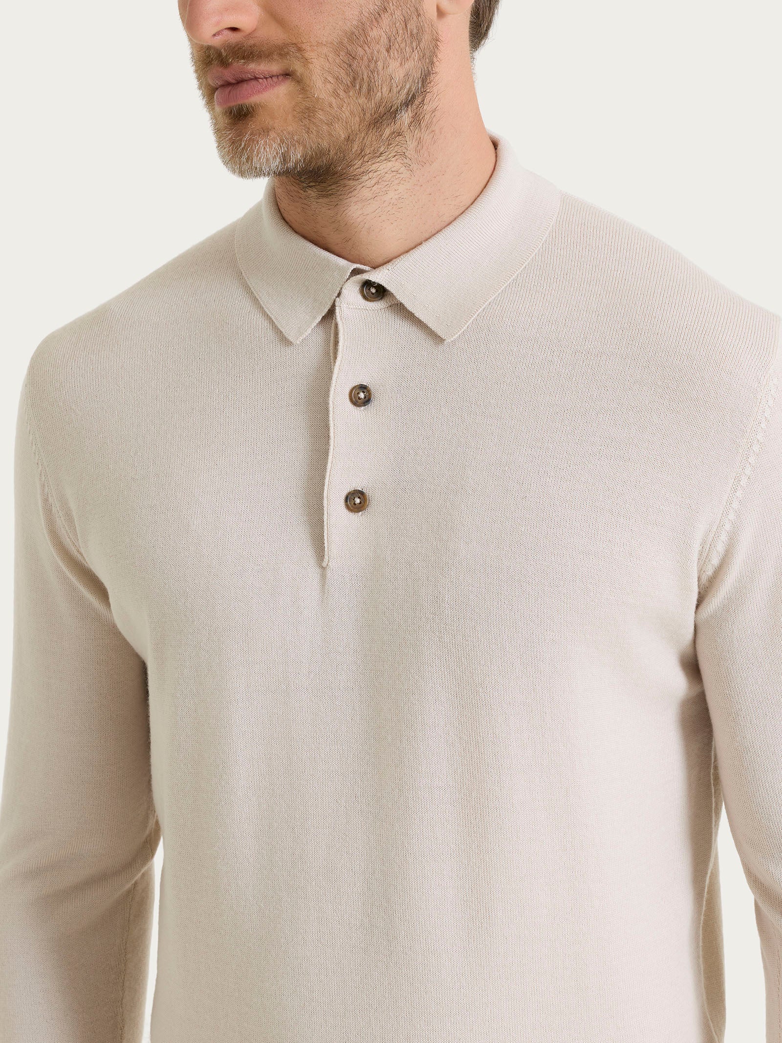 Polo in Merino Soft - Nero - Image 3