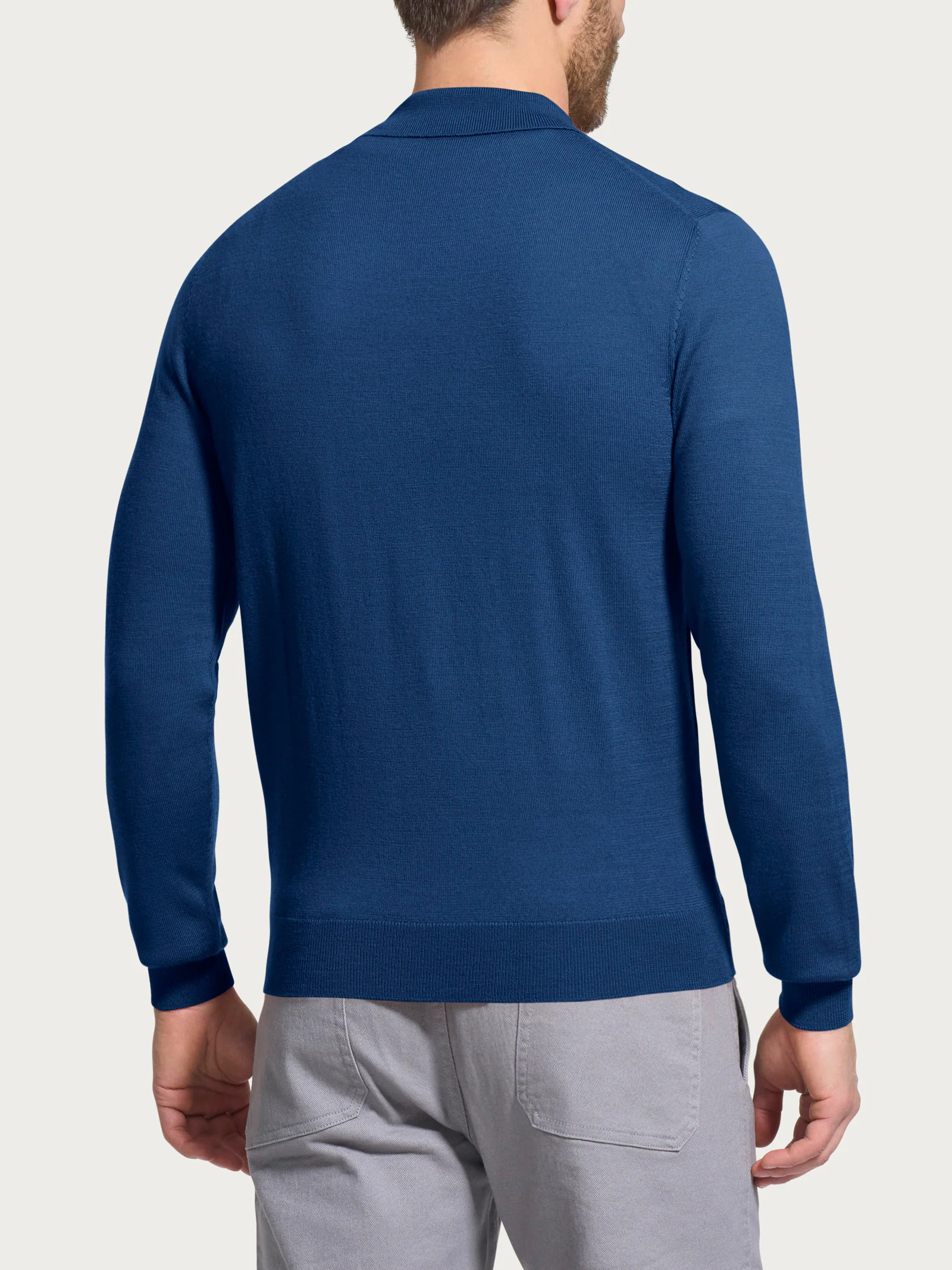 Polo in Merino Soft - Blu Cobalto - Image 2