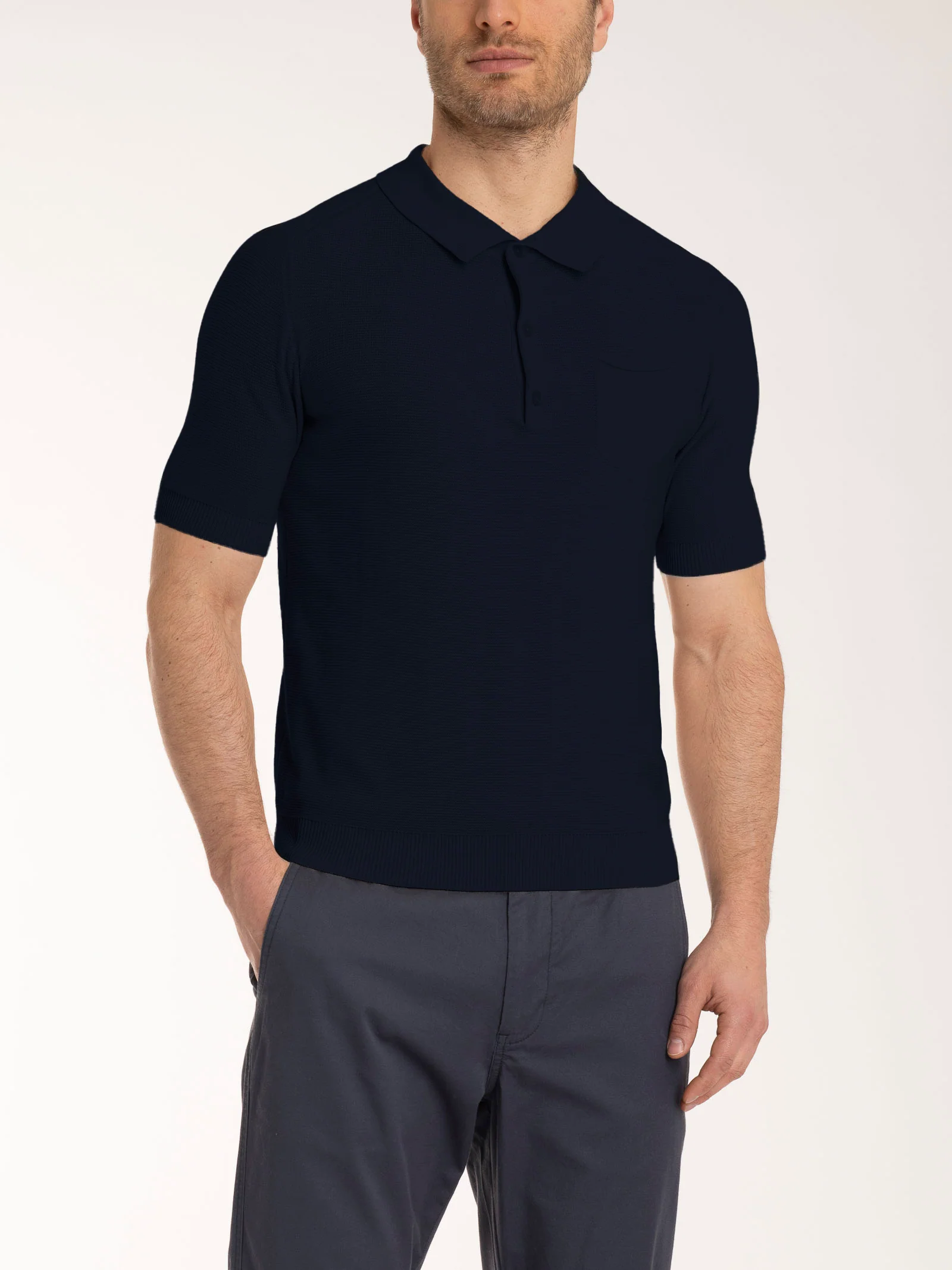 Polo Punto Links in puro cotone - Outer Space