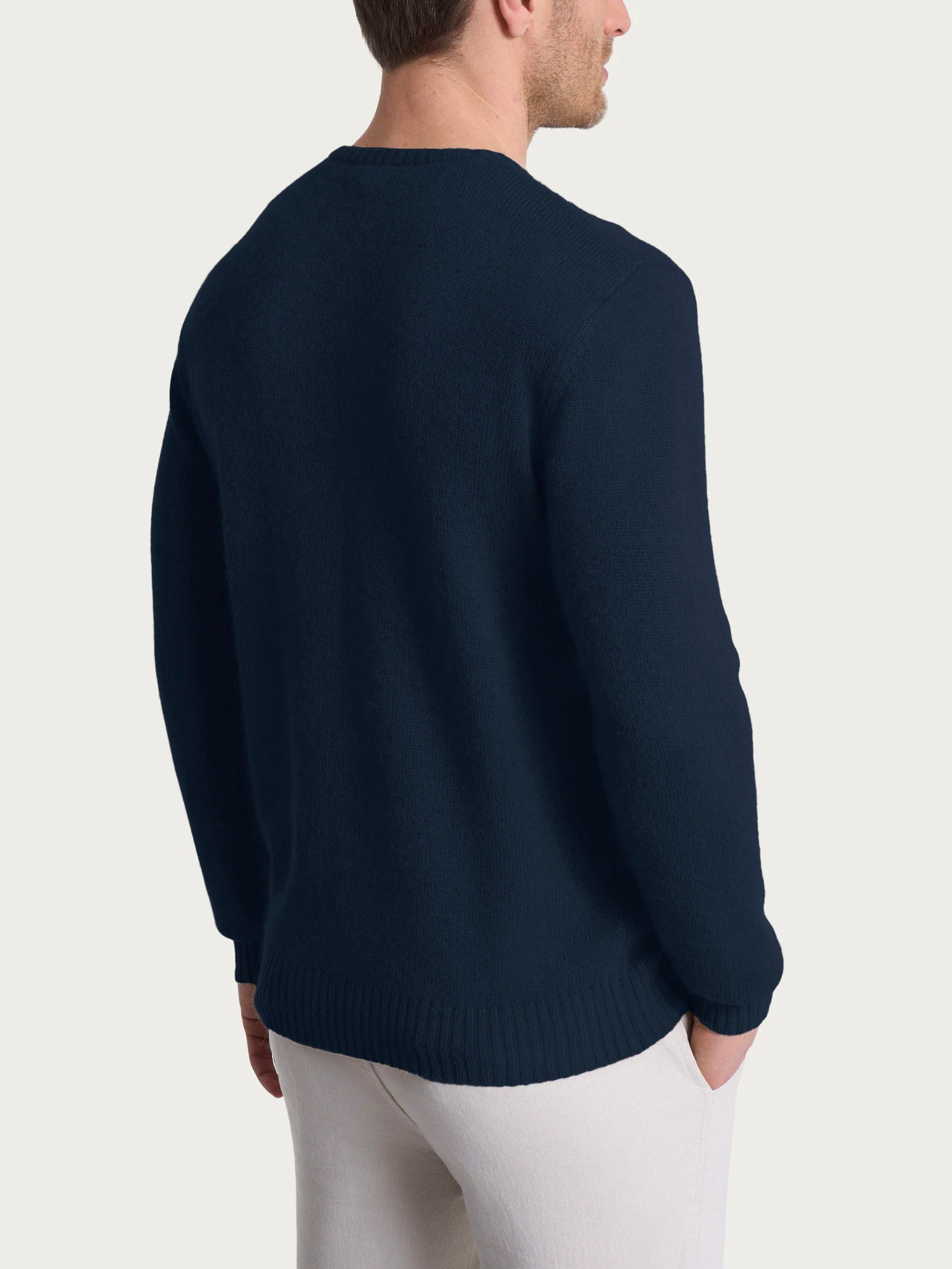 Pull girocollo in Natural Soft - Bleu - Image 2