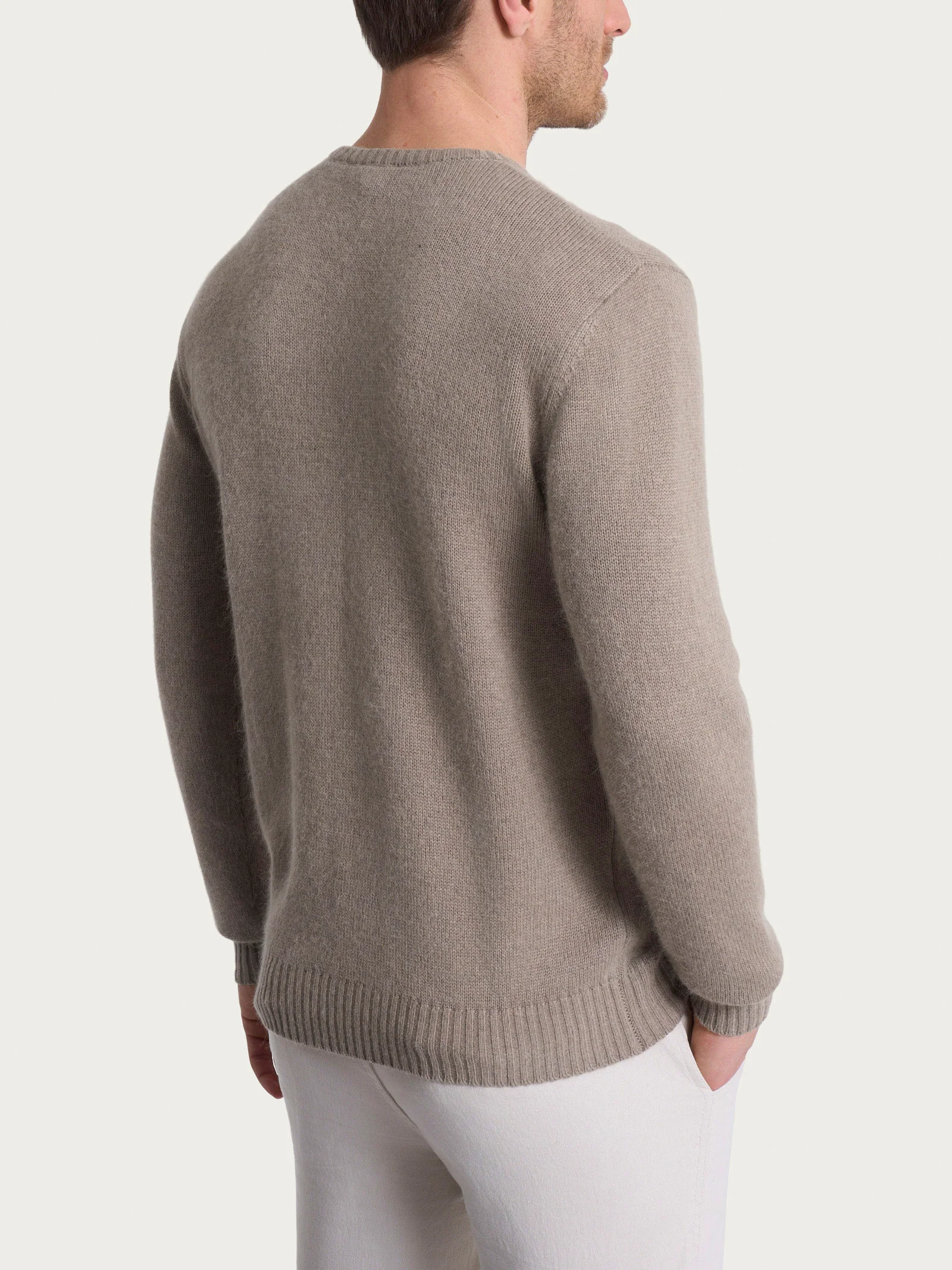 Pull girocollo in Natural Soft - Glace' Mel. - Image 2