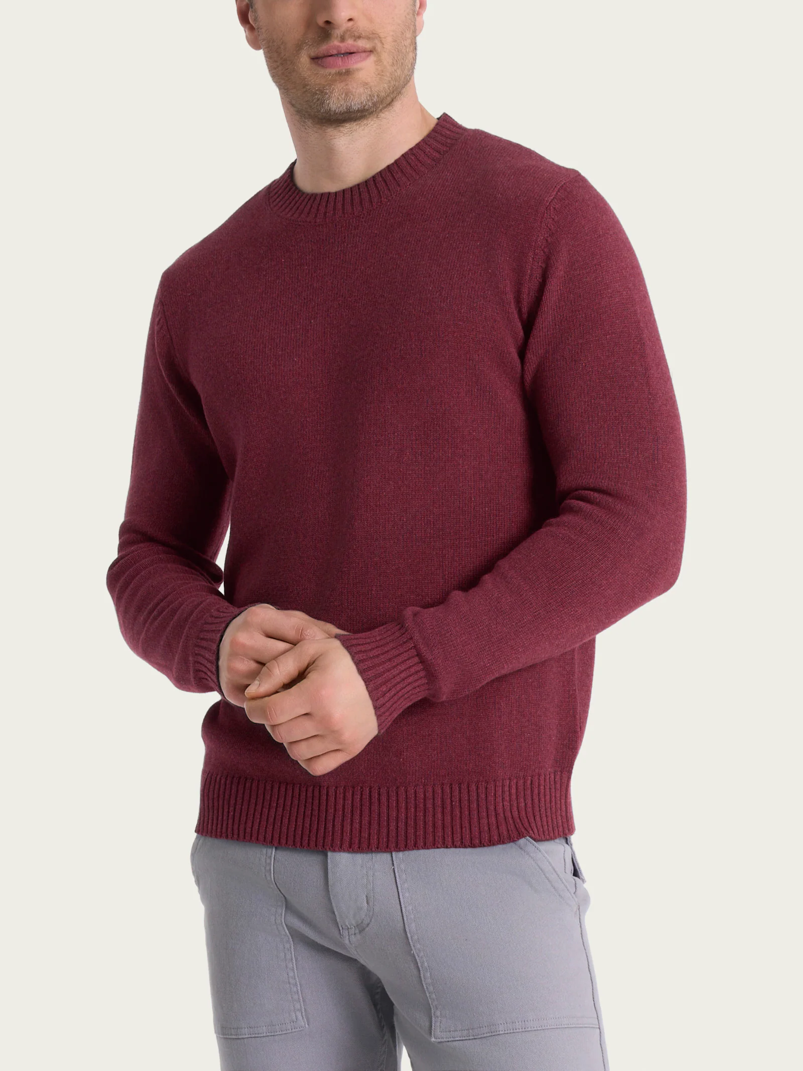 Pull girocollo in Winter Cotton - Fig Mel.