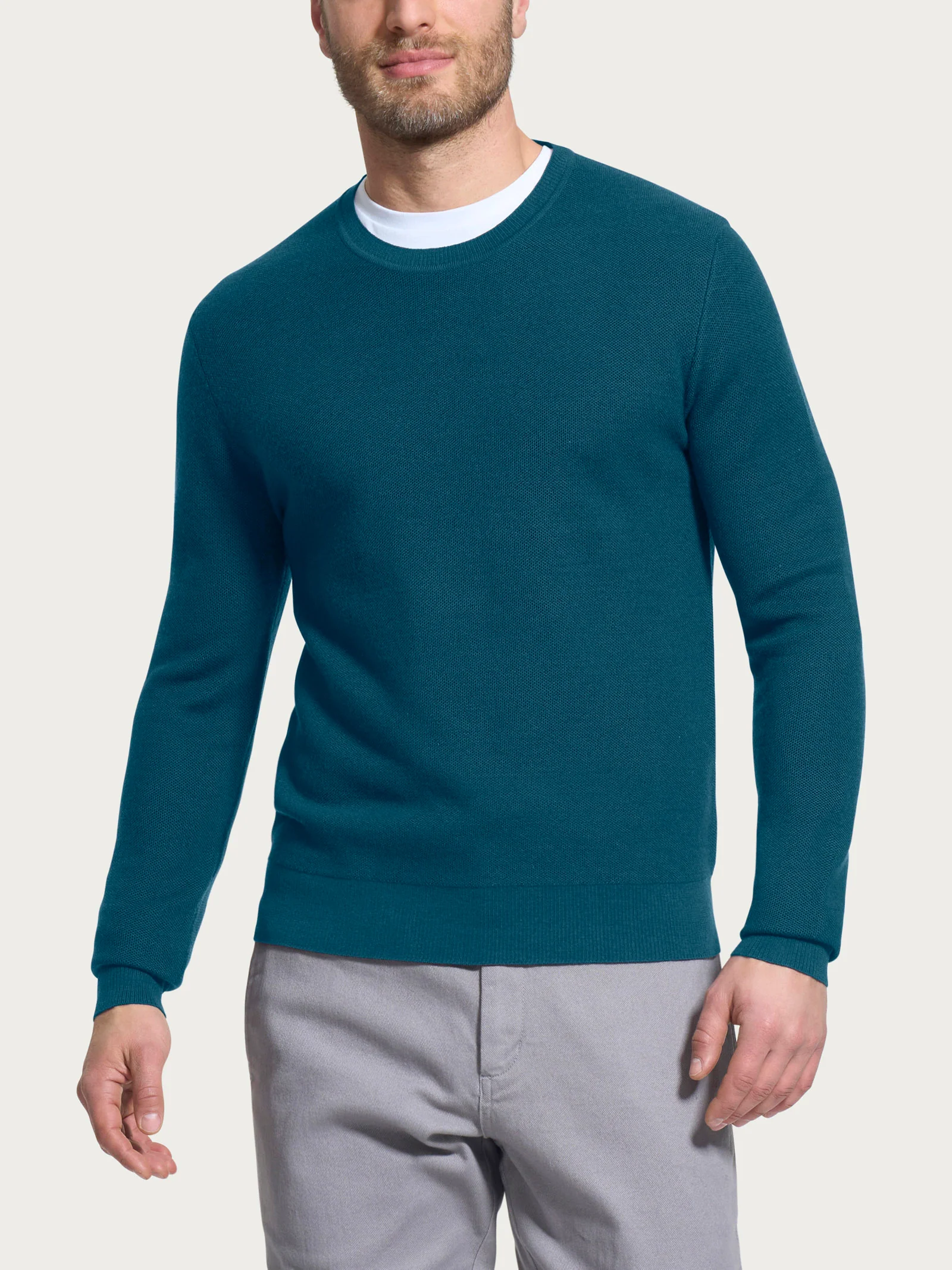 Pull girocollo Punto Links in Merino Soft - Reflecting Pond