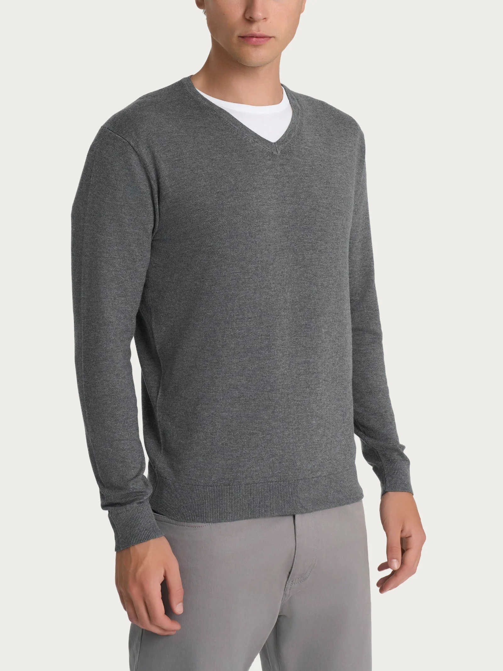 Pull scollo a V Four Seasons - Ardesia Mel.