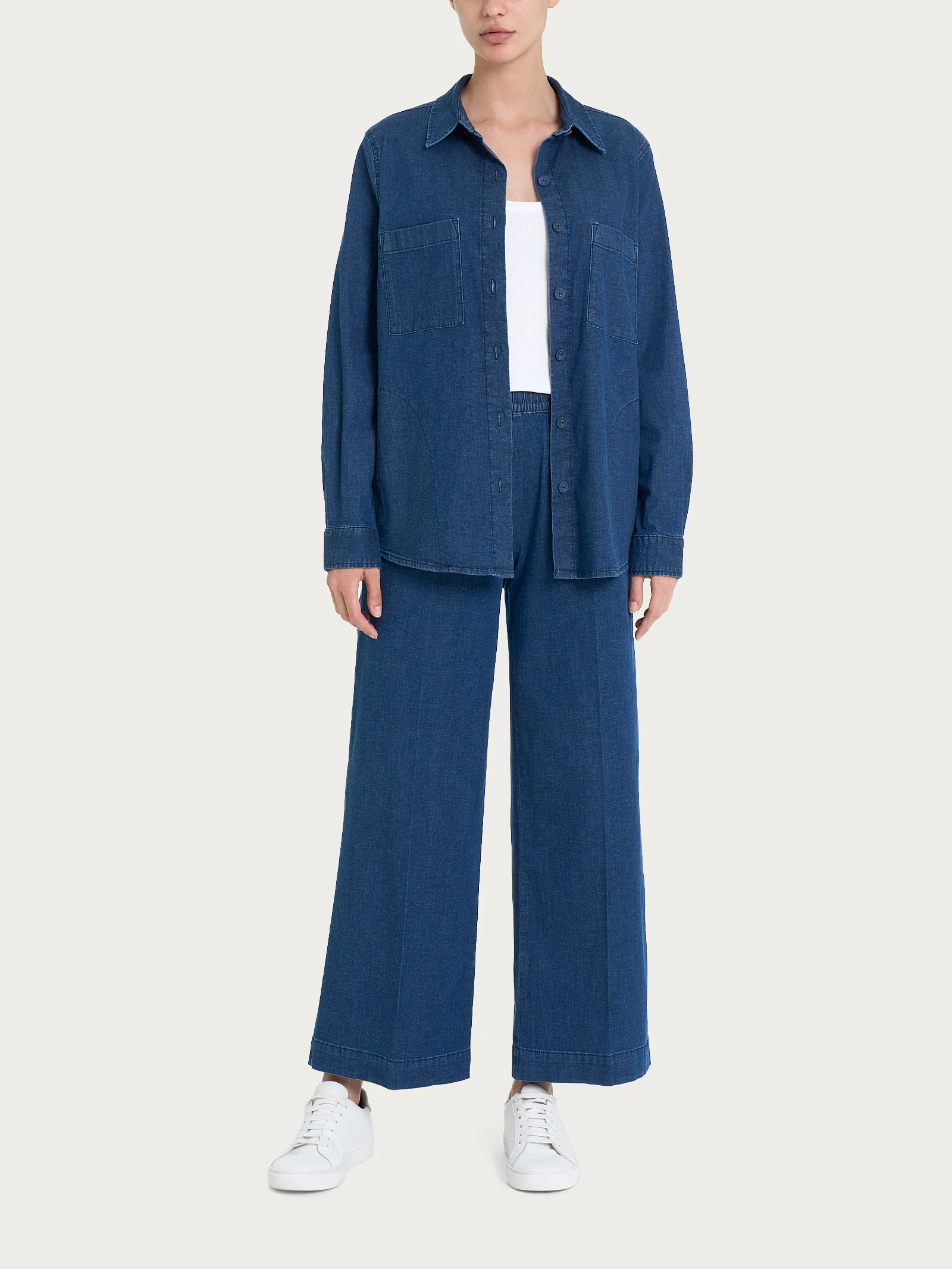 Shacket in Super Light Denim - Indigo - Image 4