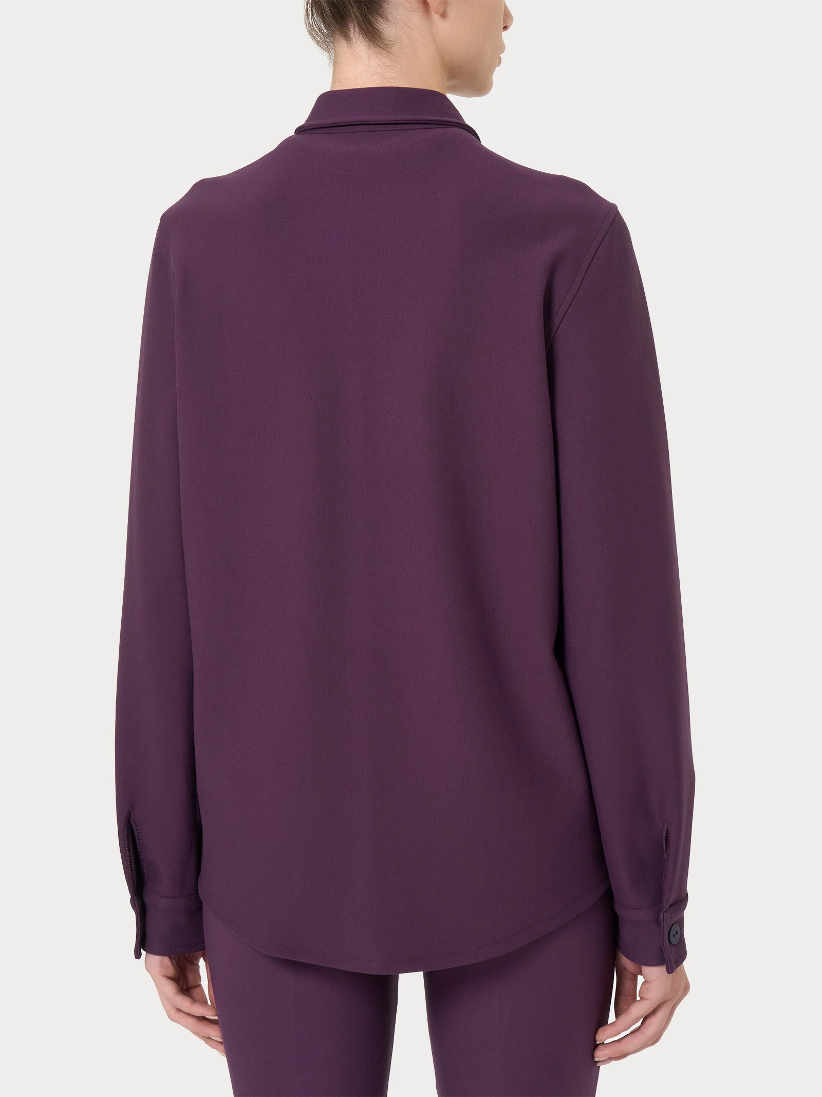 Shacket in tessuto Compact - Plum Perfect - Image 2