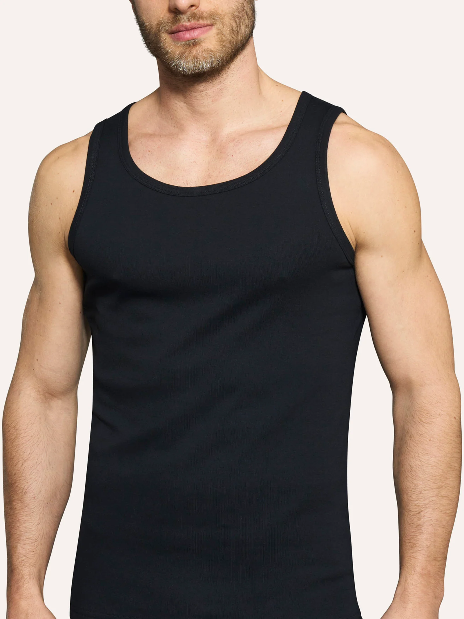 Thermo Cotton - Canottiera a spalla larga in caldo cotone - Argento Mel. - Image 4