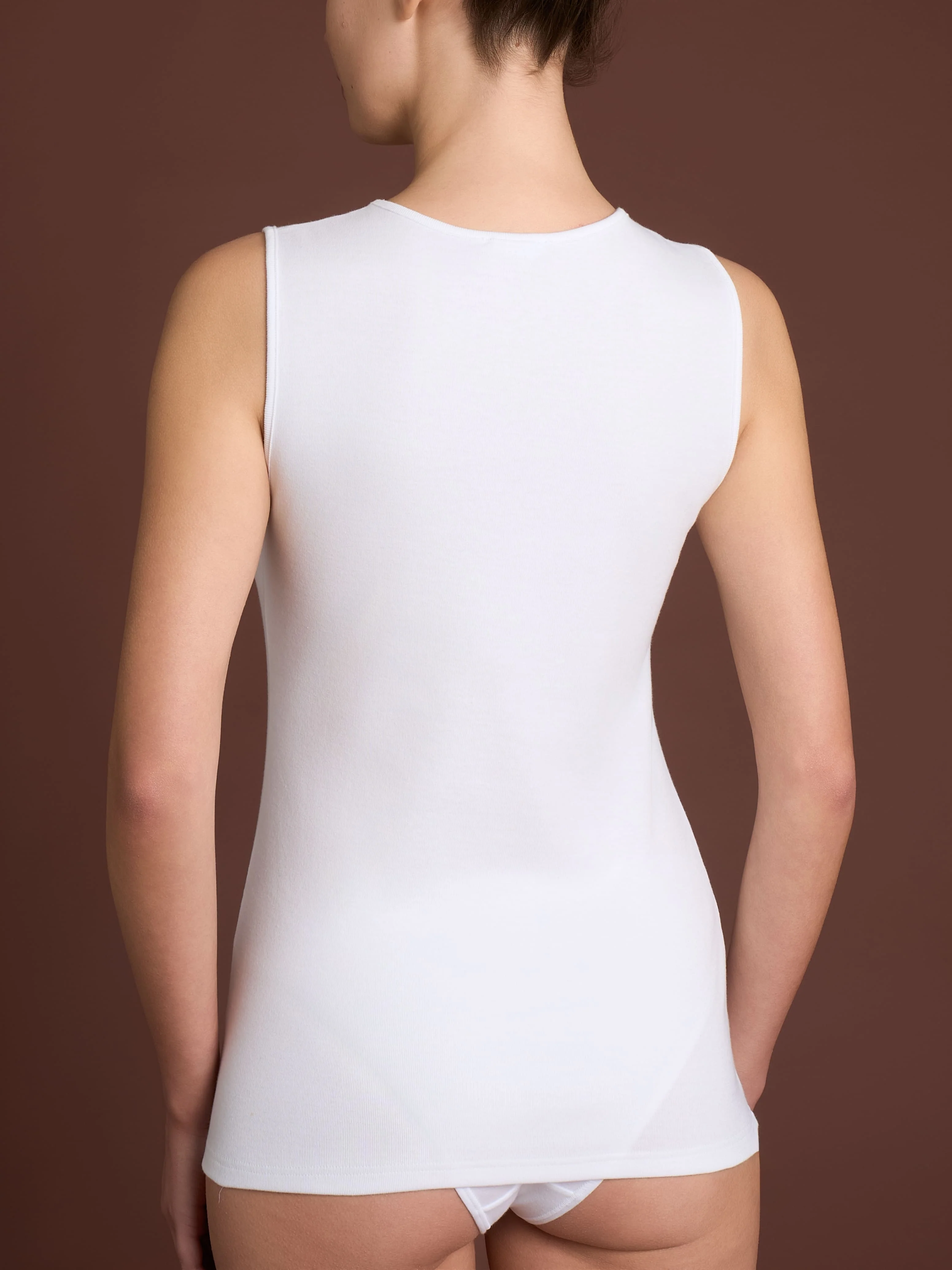 Thermo Cotton - Canottiera smanicata in caldo cotone - Bianco - Image 2