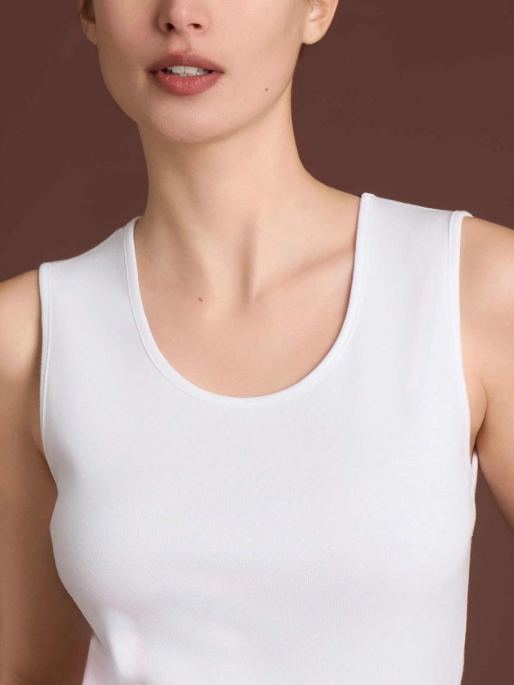 Thermo Cotton - Canottiera smanicata in caldo cotone - Bianco - Image 3