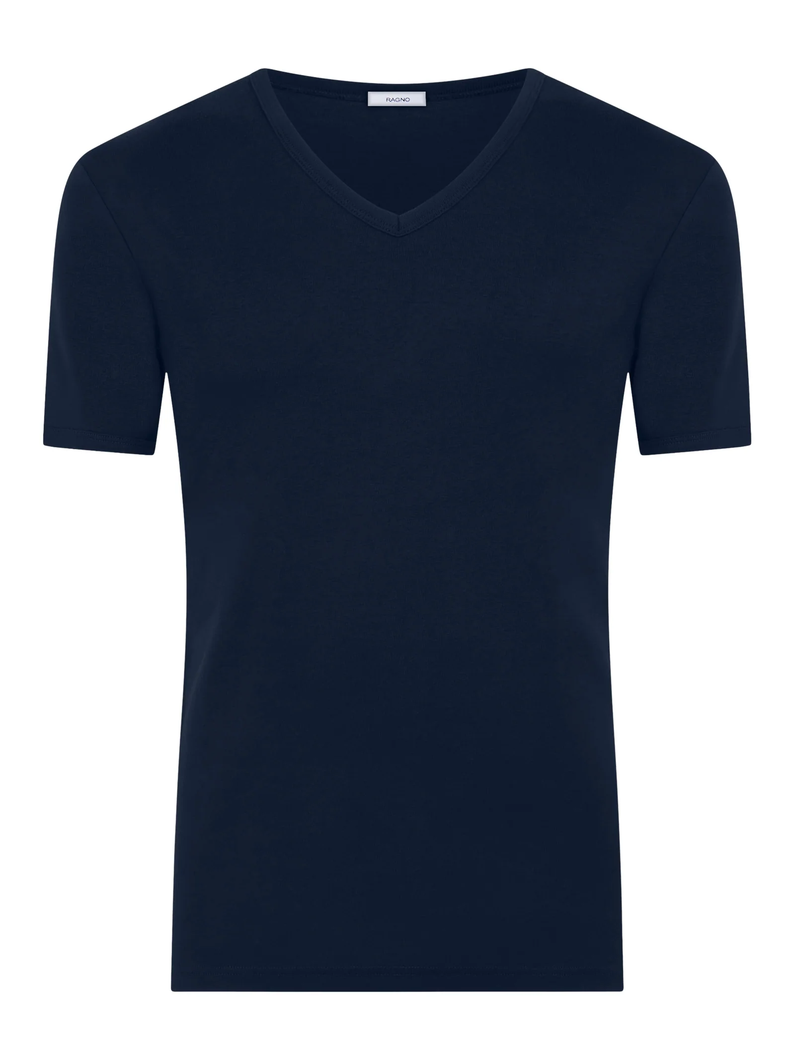 Thermo Cotton - Maglietta scollo V a manica corta in caldo cotone - Bleu