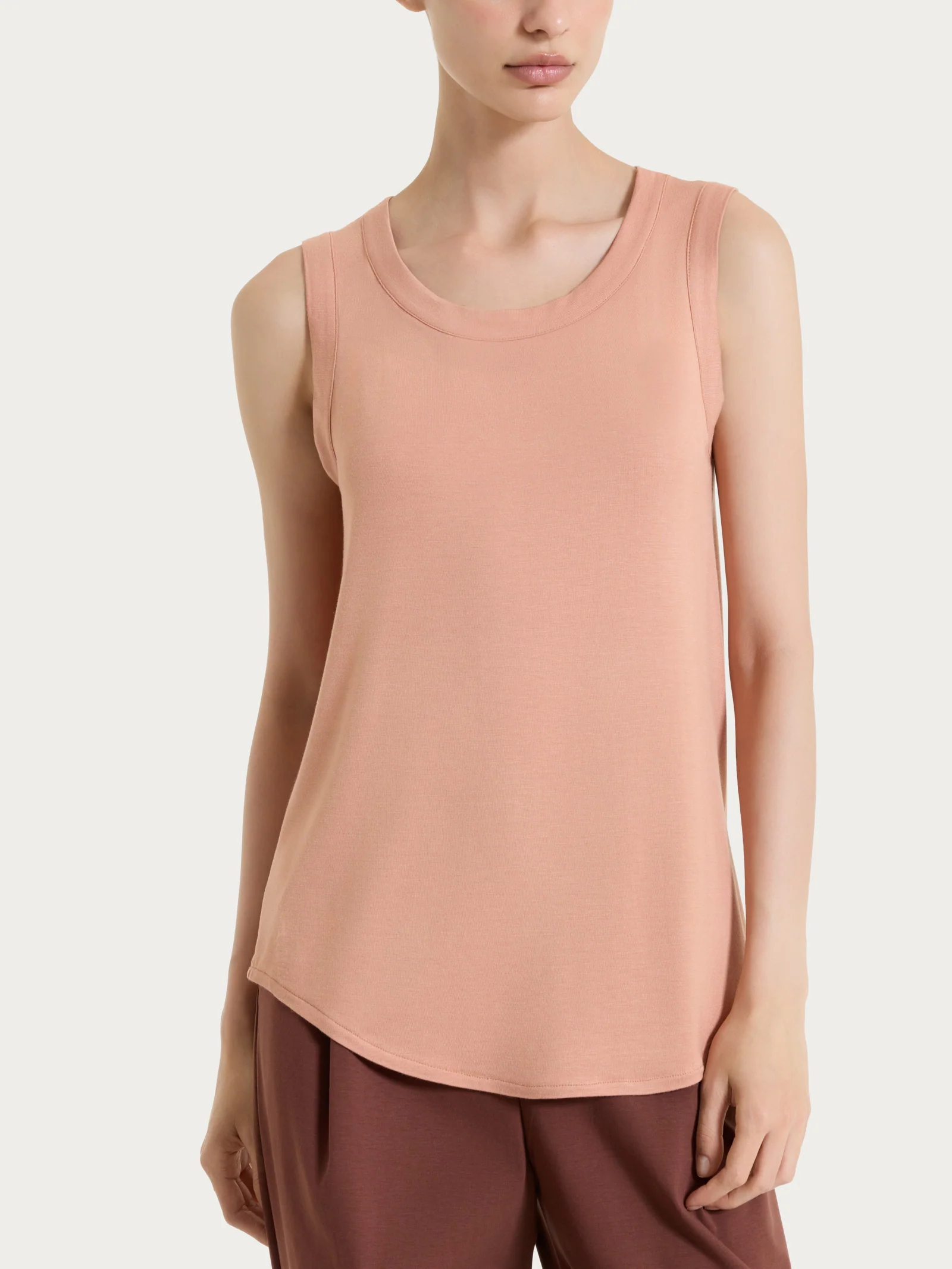 Top a spalla larga in Viscosa Summer - Cork