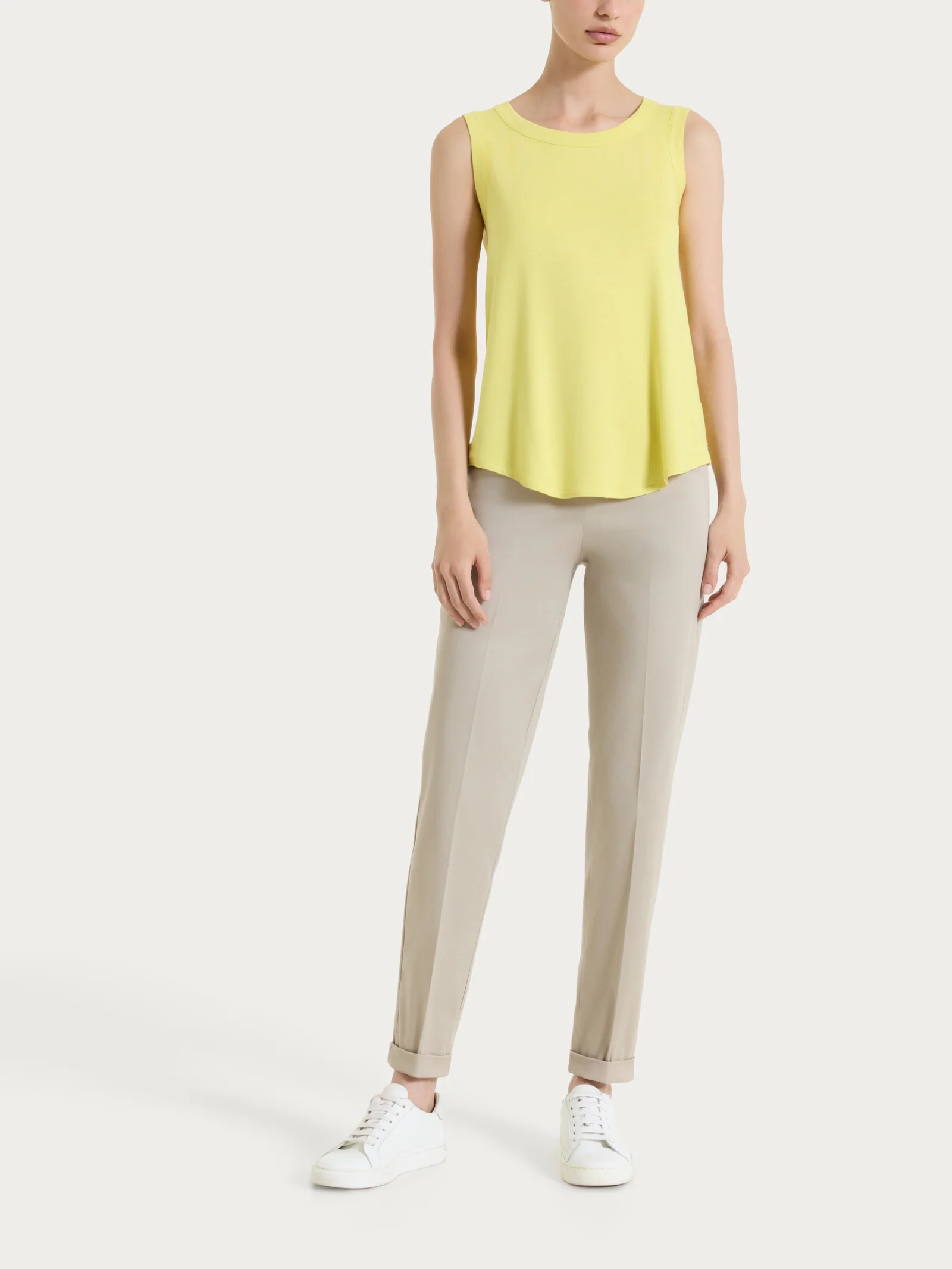 Top a spalla larga in Viscosa Summer - Acacia - Image 5