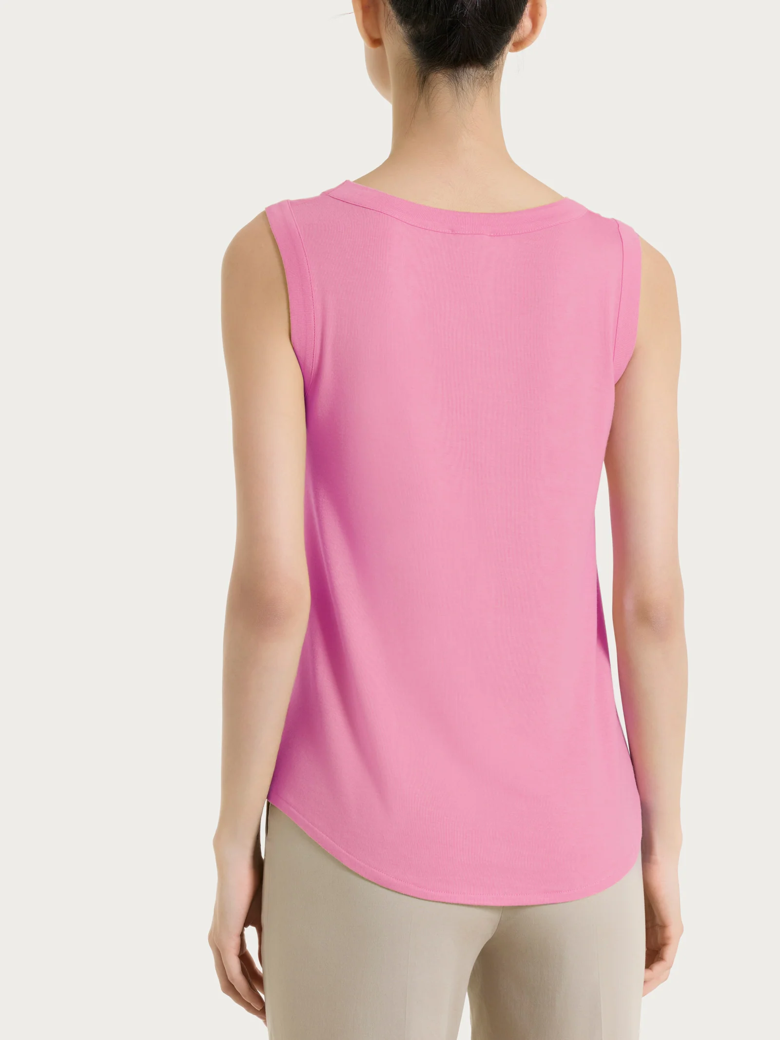 Top a spalla larga in Viscosa Summer - Cashmere Rose - Image 2