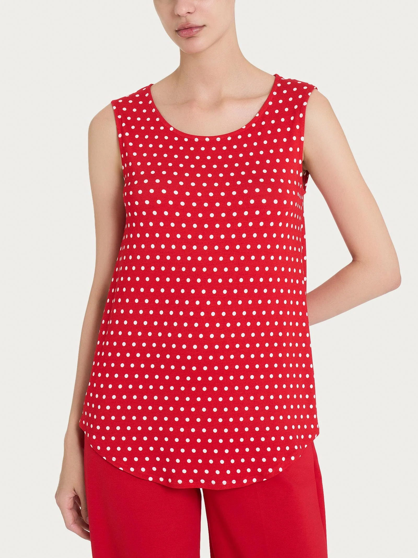 Top smanicato con dots in Viscosa Summer - Fant. Salsa