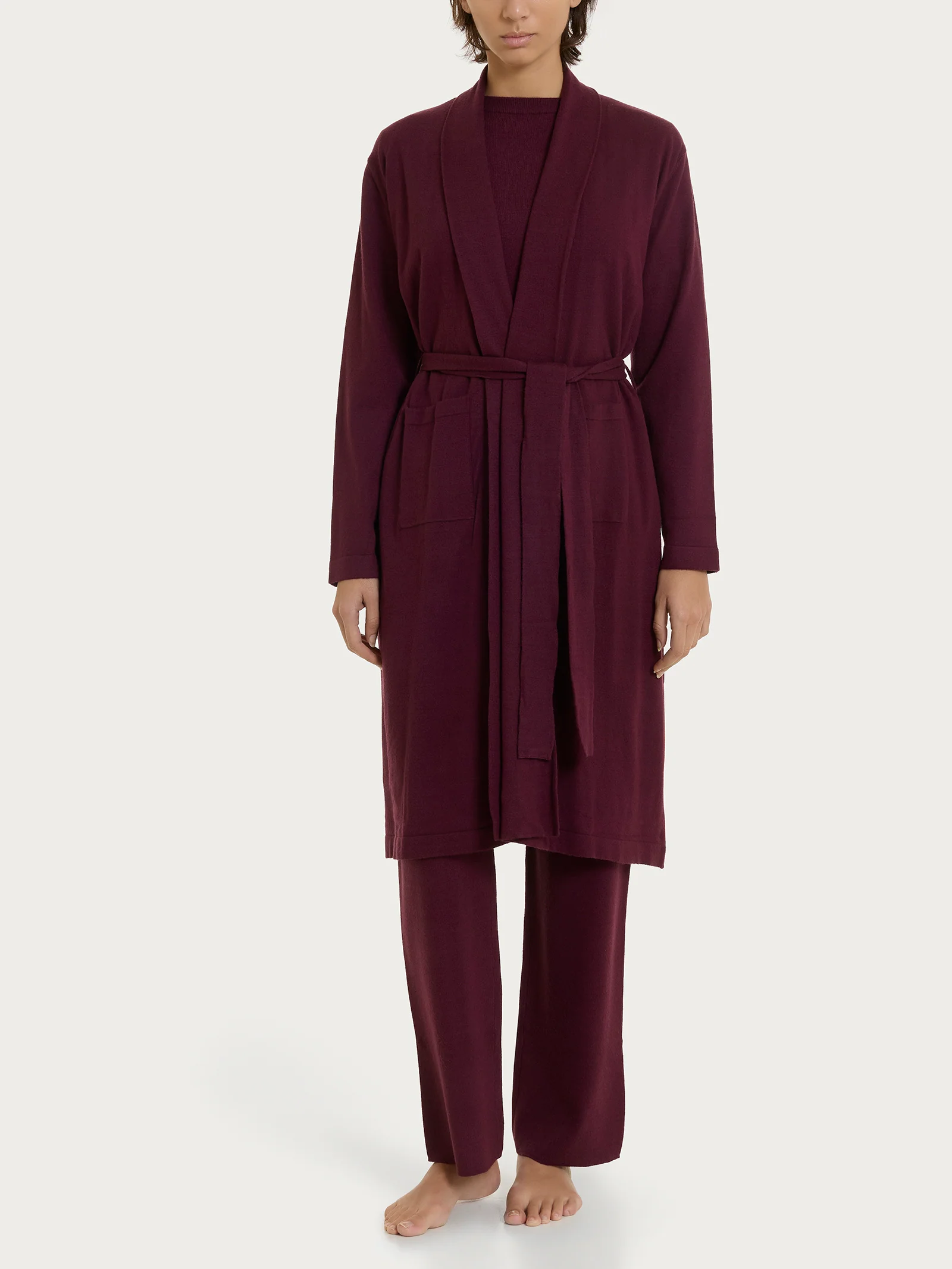 Vestaglia con cintura in Super Soft - Fig